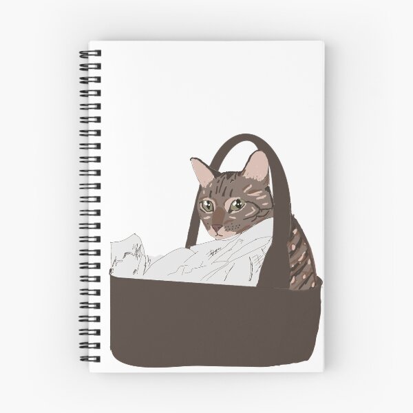 Item preview, Cat in a Basket  designed and sold by SilkySelkie.