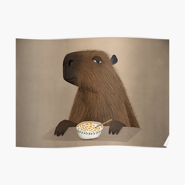 Cornflake Capybara Poster