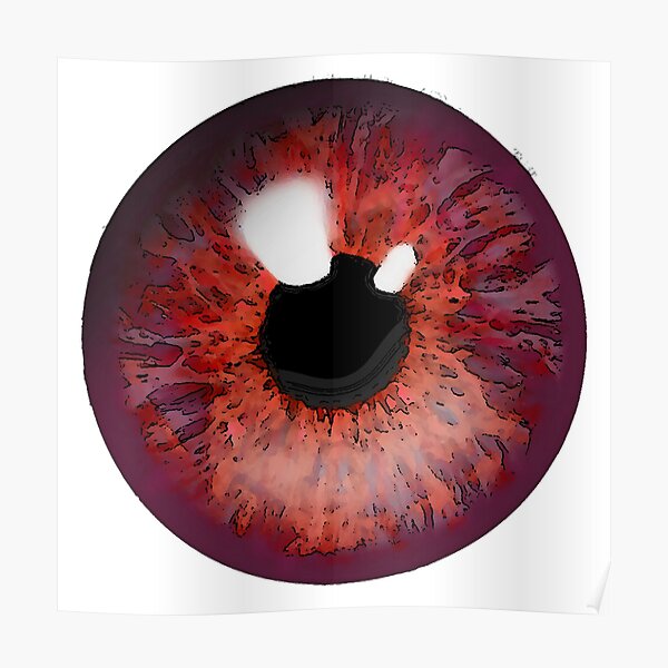 Red eye design. Poster