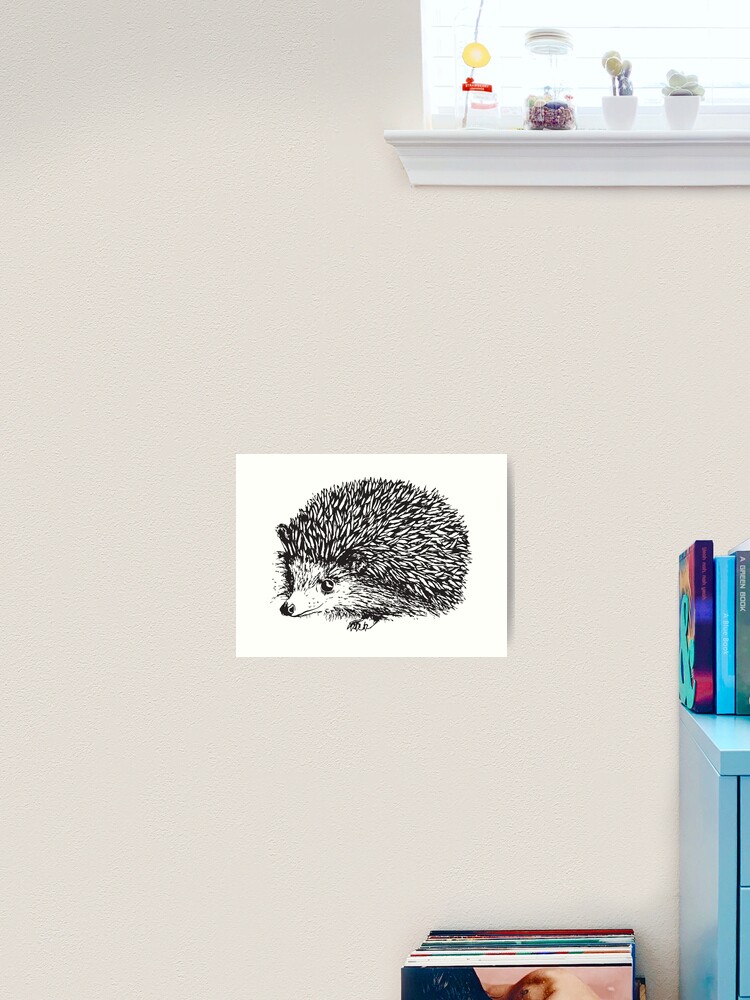 Impression Artistique Bebe Herisson Mignon Par Tesseromni Redbubble