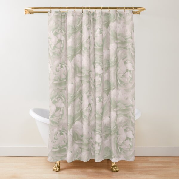 Green Spearwort pattern Shower Curtain