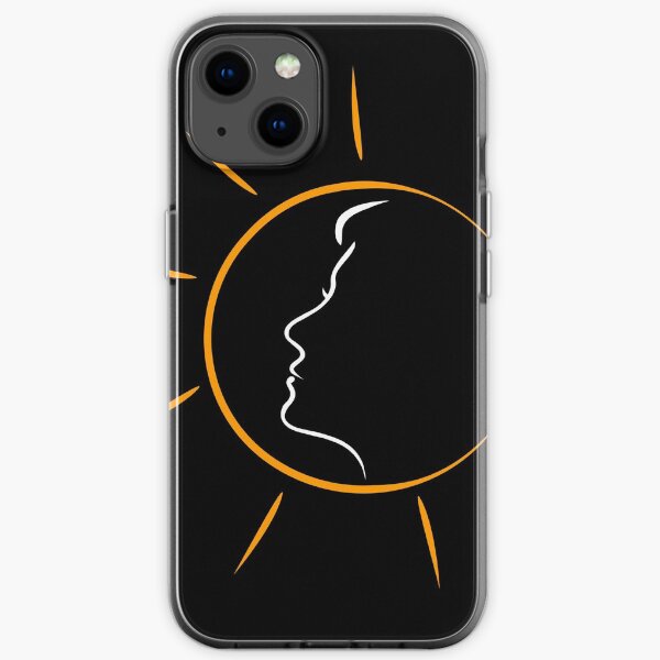 Face of a woman in the sun iPhone Soft Case