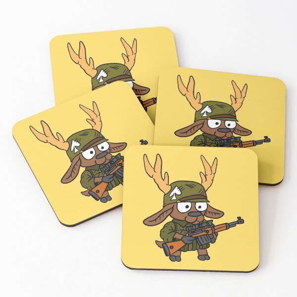Item preview, cute deer soldier; a kawaii ww2 animal doodle.  designed and sold by JJadx.