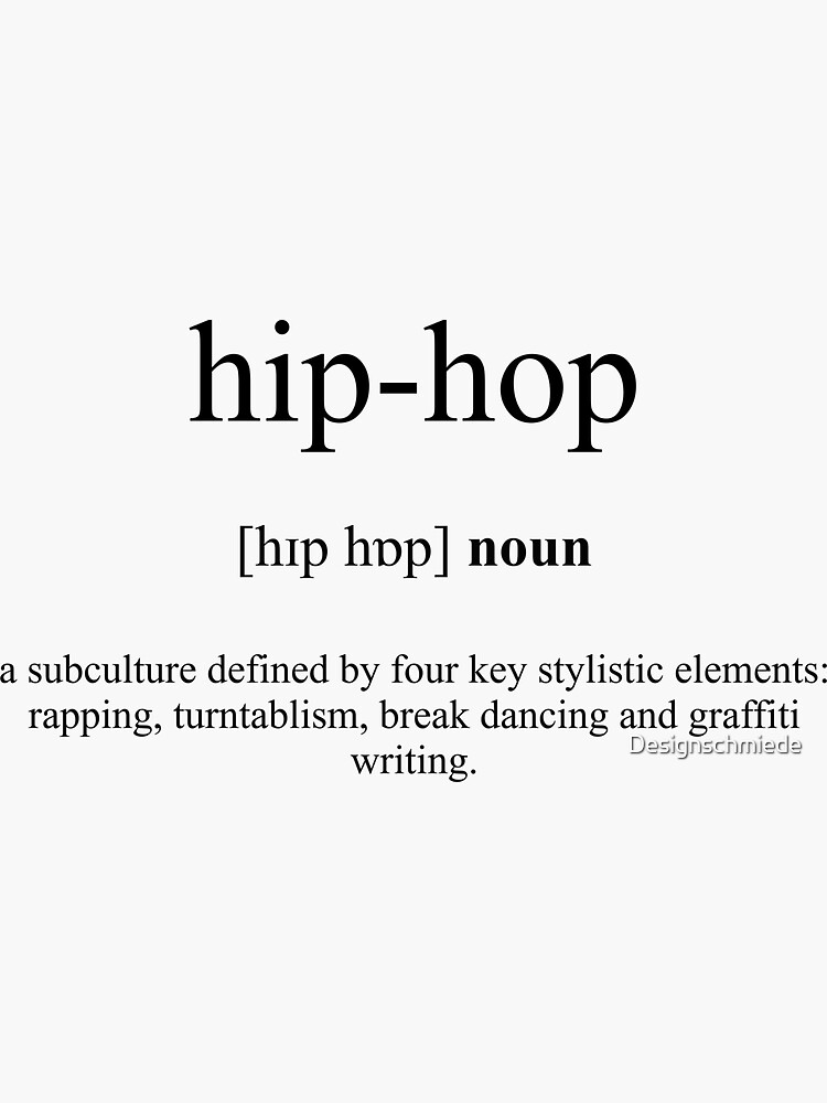 "HipHop Definition Dictionary Collection" Sticker for Sale by