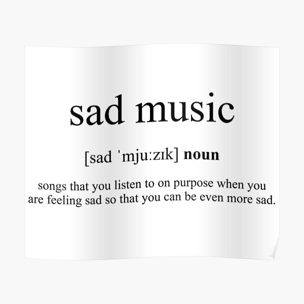 sad-music-definition-dictionary-collection-poster-for-sale-by