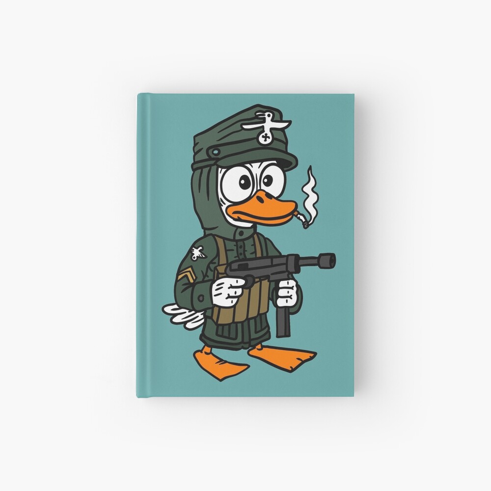 ww2 german duck. a cute and funny cartoon of a scared duck soldier. ww2 german duck. a cute and funny cartoon of a scared duck soldier.
