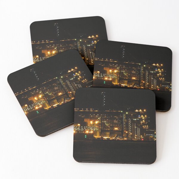 Item preview, Container Ship, Felixstowe Docks at Night designed and sold by wiggyofipswich.