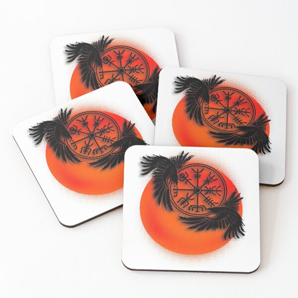 Item preview, Odin's Raven with Viking Compass Tattoo Design designed and sold by LuminOrb.