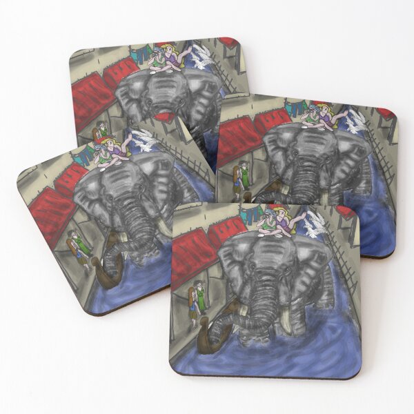 Item preview, Éléphant marchand le long de la rivière designed and sold by Pletoncle.
