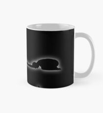 Glowing figures of yoga pose Mug