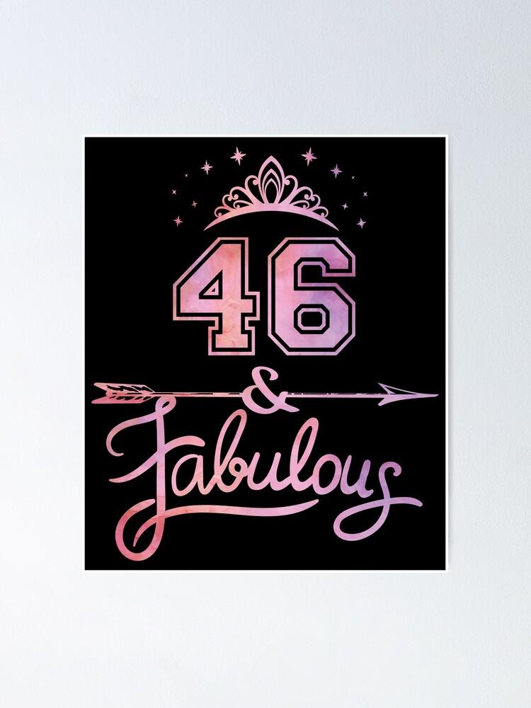 Women 50 Years Old And Fabulous Happy 50th Birthday print