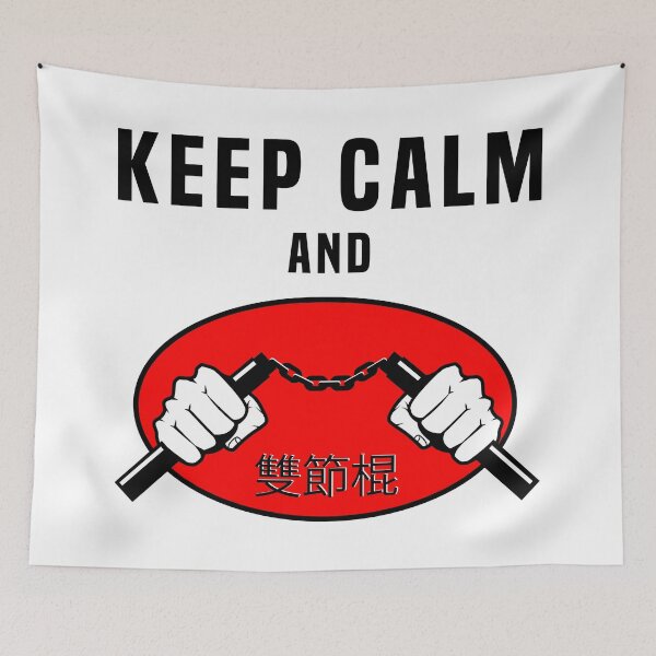 Aperçu de l'œuvre Keep Calm and Nunchaku créée et vendue par fourretout.