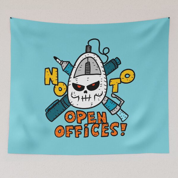 Item preview, ban all open offices. no to bullpen office spaces. for employee mental health. workers rights matter! designed and sold by JJadx.