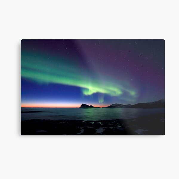Aurora Borealis over Haja island -II Metal Print