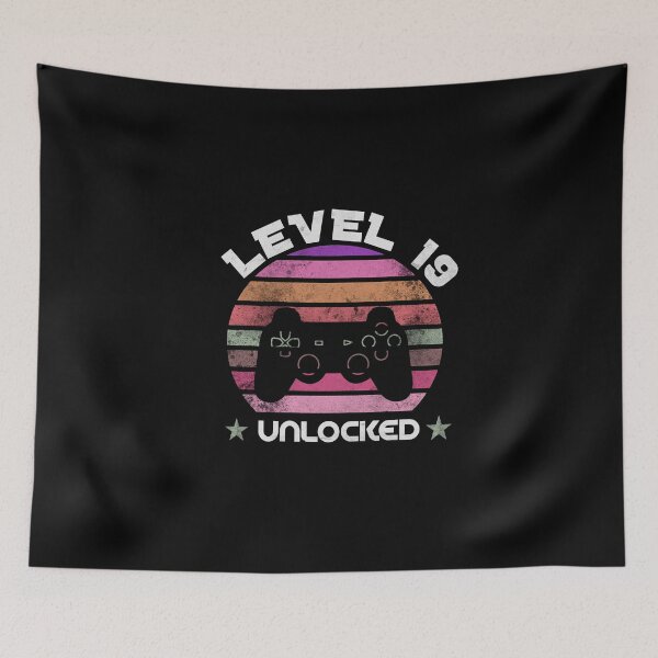 Item preview, Level 19 Complete 19th Birthday - Celebrate 19th Wedding Gift Video Gamer designed and sold by SaraDarwish.
