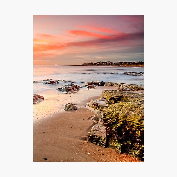 Fiery Sky Tynemouth Photographic Print