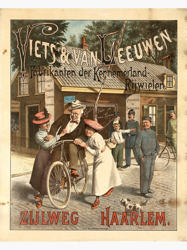 Thumbnail 7 of 7, Framed Art Print, Kennemerland Bicycles Poster (circa 1900) - Pieter van Looij II designed and sold by Alex-Strange.