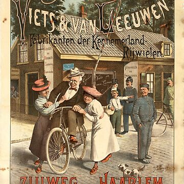 Artwork thumbnail, Kennemerland Bicycles Poster (circa 1900) - Pieter van Looij II by Alex-Strange