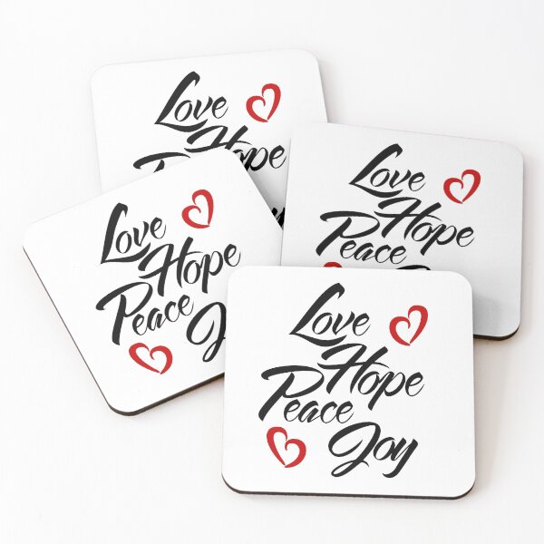 Item preview, Love Hope Peace Joy hand lettering illustration designed and sold by ZalinaKadyrova.