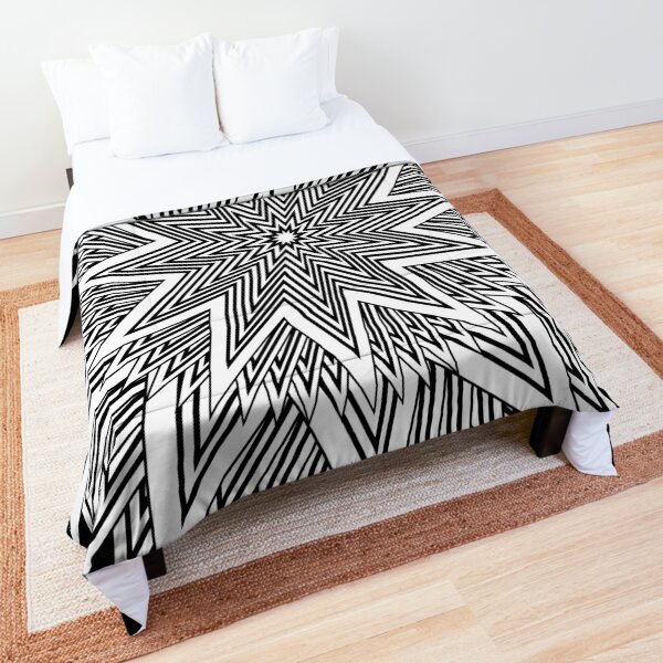 12 point Black and White Stars Comforter