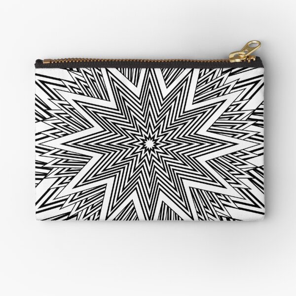 12 point Black and White Stars Zipper Pouch