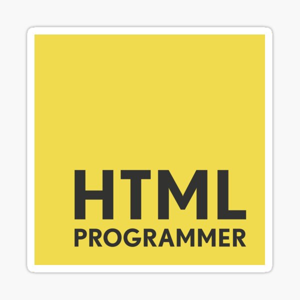 HTML Programmer Sticker