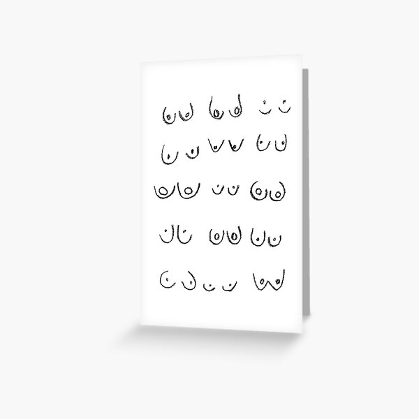 Item preview, Boobs Illustration Different Types designed and sold by MeganHeloise.