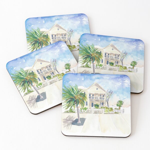 Item preview, Pastel Colored Conch Houses in Whitehead Street Key West designed and sold by artshop77.