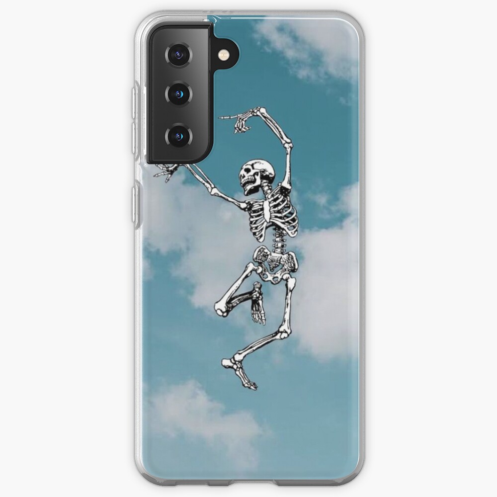 A Skull Dancing In The Beautiful Blue Sky Samsung Galaxy Phone Case