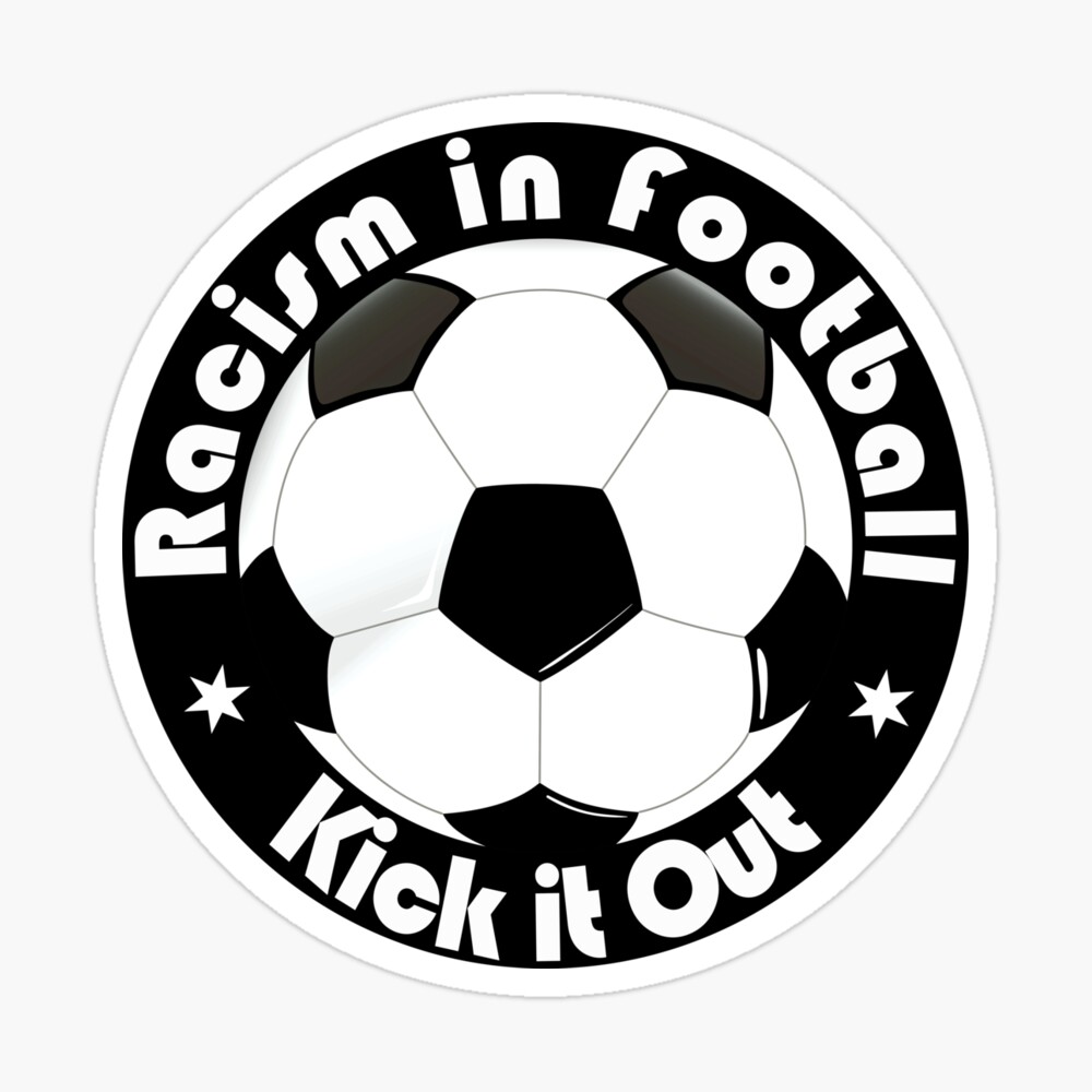 Racism In Football Kick It Out Soccer Water Bottle By Phutball Redbubble