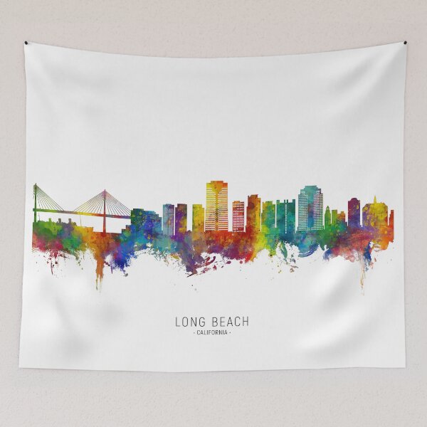 Item preview, Long Beach California Skyline designed and sold by ArtPrints.