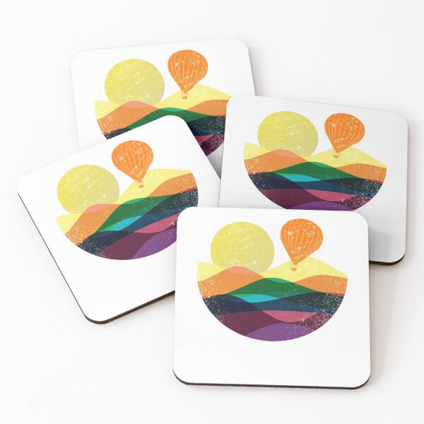 Item preview, Vintage hot air balloon travel abstract design designed and sold by LuminOrb.