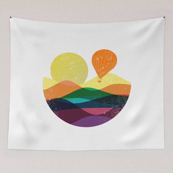Item preview, Vintage hot air balloon travel abstract design designed and sold by LuminOrb.