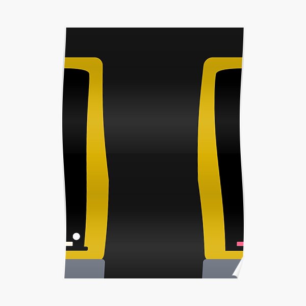 Two Trains Pass in the U-Bahn Poster