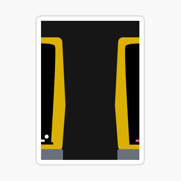 Two Trains Pass in the U-Bahn Sticker