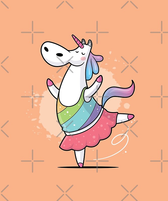 “Rainbow Unicorn Ballerina” by zoljo | Redbubble