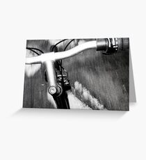 Movement on a bike. Greeting Card