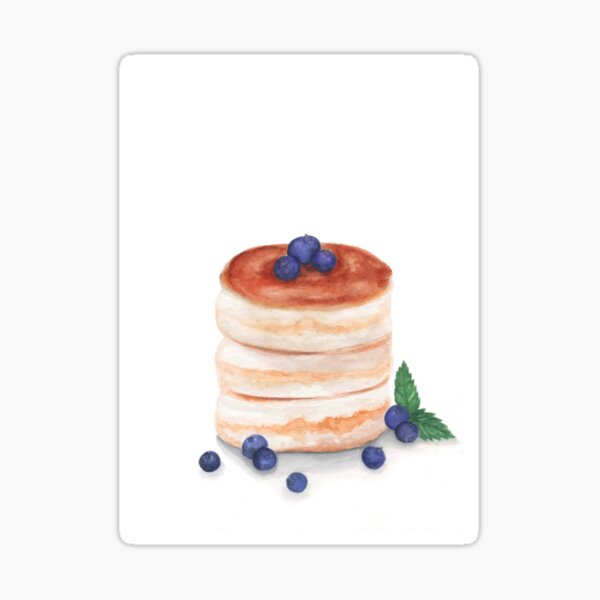 Item preview, Pancakes watercolor designed and sold by GinaaArts.