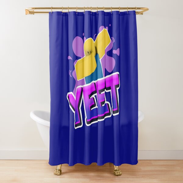 Roblox For Boy Shower Curtains Redbubble - stupid boy roblox