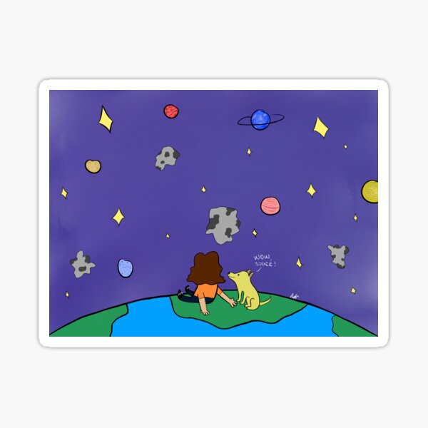 wow, space! Sticker