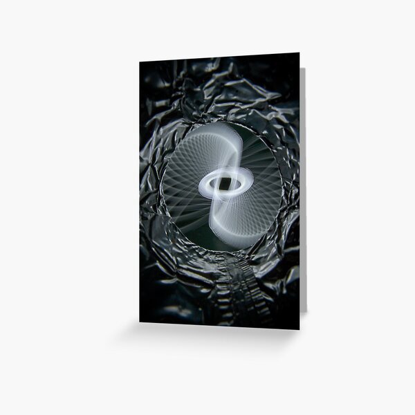 Tinfoil Physiogram (B&W) Greeting Card