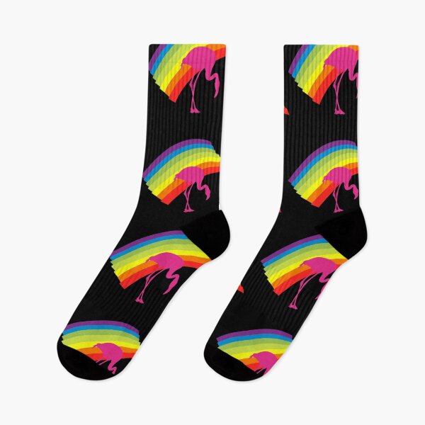 Item preview, Rainbow with a flamingo designed and sold by saechla.