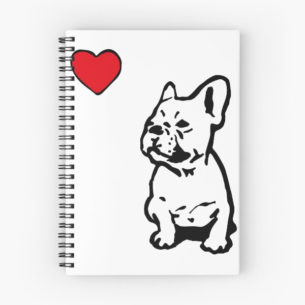 Aperçu de l'œuvre Bouledogue français regardant un coeur créée et vendue par mikels.