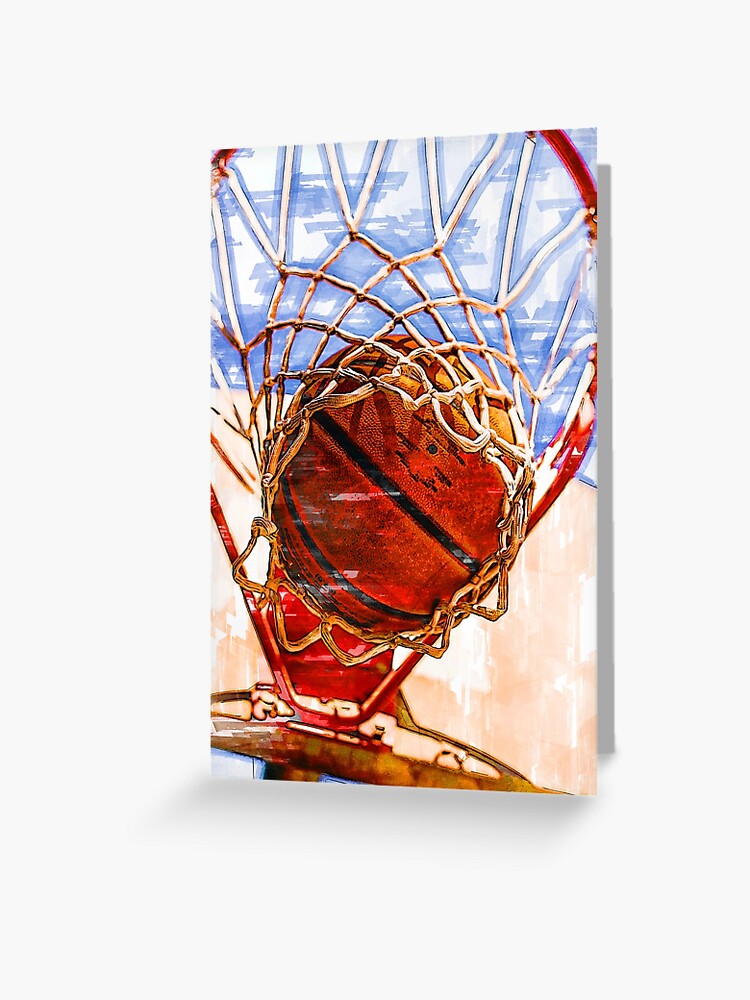 Michael Jordan Chicago Bulls Abstract Art 1 Greeting Card