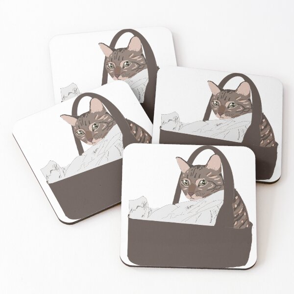 Item preview, Cat in a Basket  designed and sold by SilkySelkie.