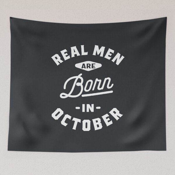 Item preview, Real Men Are Born In October Mens Birthday Gifts designed and sold by cidolopez.