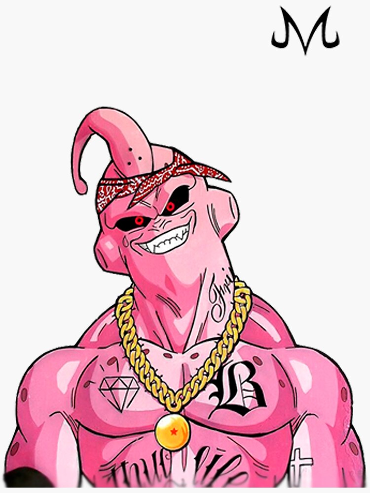 Buu Outline Sticker for Sale by awallac