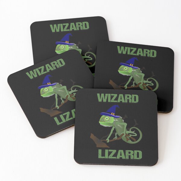 Item preview, Green Lizard With a Wizards Hat! - Wizard Lizard! - BLACK designed and sold by Dane Kelly.