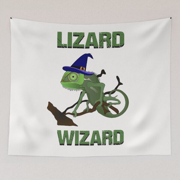 Item preview, Green Lizard With a Wizards Hat! - Lizard Wizard - Reversed designed and sold by Dane Kelly.