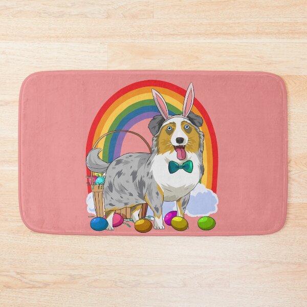 Item preview, Australian Shepherd Bunny Happy Easter Day designed and sold by Nosek1ng.